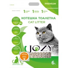 JOZY ТОФУ еко Котешка Тоалетна 6 литра - 2,5кг, с аромат на ПРАСКОВА - 050151-03