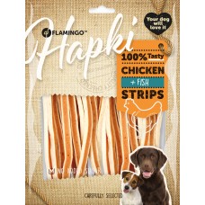 Flamingo Snacks Hapki Nuggets with chicken & Rice - лакомство за куче, меки лентички с пиле и морска треска - 400 гр, Белгия - 1030701 Flamingo Snacks Hapki Nuggets with chicken & Rice - лакомство за куче, меки лентички с пиле и морска треска - 400 гр, Белгия - 1030701