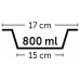 Flamingo Feeding and drinking bowl Kena Round Black Silver - иноксова купа за вода или храна - ЧЕРНА - размер Ø17 см / 800 мл, Белгия - 1030930