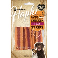 Flamingo Snacks Hapki Strips with chicken with duck - меки лентички с пиле и патешко 85 гр, Белгия - 2010055 Flamingo Snacks Hapki Strips with chicken with duck - меки лентички с пиле и патешко 85 гр, Белгия - 2010055