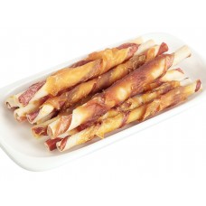 My Hobby Chicken Wrap Bicolor Rawhide Stick - лакомство за куче - Двуцветна пръчка от сурова кожа с пилешка обвивка 12 см, 500 гр - Китай - 31013048