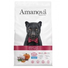 AMANOVA ADULT CAT TURKEY DELIGHT - пълноценна храна за пораснали котки от всички породи, с Пуешко и тиква - 1,5 кг, Испания - 33135