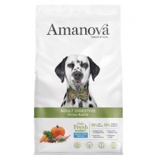 AMANOVA ADULT DIGESTIVE DIVINE RABBIT - пълноценна храна за пораснали кучета от средни и едри породи с чувствително храносмилане, със Заек и тиква - 10 кг, Испания - 33208