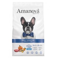 AMANOVA ADULT SENSITIVE DELICIOUS LAMB - пълноценна храна за пораснали кучета от всички породи с чувствително храносмилане, с Агнешко и тиква - 10 кг, Испания - 33211 AMANOVA ADULT SENSITIVE DELICIOUS LAMB - пълноценна храна за пораснали кучета от всички породи с чувствително храносмилане, с Агнешко и тиква - 10 кг, Испания - 33211