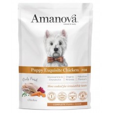 AMANOVA DOG POUCH P08 PUPPY EXQUISITE CHICKEN - пауч за подрастващи кучета от всички породи, с Пиле и зелен грах - 100 гр, Испания - 33509 AMANOVA DOG POUCH P08 PUPPY EXQUISITE CHICKEN - пауч за подрастващи кучета от всички породи, с Пиле и зелен грах - 100 гр, Испания - 33509