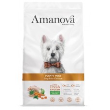 AMANOVA PUPPY MINI – EXQUISITE CHICKEN - пълноценна храна за подрастващи кученца от дребни породи - 2 кг, Испания - 33158