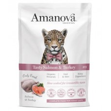 AMANOVA CAT POUCH P11 TASTY SALMON TURKEY - пауч за пораснали котки от всички породи, със Сьомга и пуешко - 85 гр, Испания - 33577 AMANOVA CAT POUCH P11 TASTY SALMON TURKEY - пауч за пораснали котки от всички породи, със Сьомга и пуешко - 85 гр, Испания - 33577
