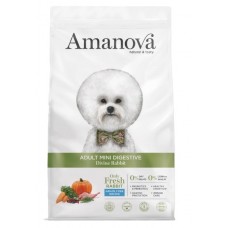 AMANOVA ADULT MINI DIGESTIVE DIVINE RABBIT - пълноценна храна за пораснали кучета от мини породи с чувствително храносмилане, със Заек и тиква - 2 кг, Испания - 33204 AMANOVA ADULT MINI DIGESTIVE DIVINE RABBIT - пълноценна храна за пораснали кучета от мини породи с чувствително храносмилане, със Заек и тиква - 2 кг, Испания - 33204