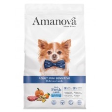 AMANOVA ADULT MINI SENSITIVE DELICIOUS LAMB - пълноценна храна за пораснали кучета от мини породи с чувствително храносмилане, с Агнешко и тиква - 2 кг, Испания - 37132 AMANOVA ADULT MINI SENSITIVE DELICIOUS LAMB - пълноценна храна за пораснали кучета от мини породи с чувствително храносмилане, с Агнешко и тиква - 2 кг, Испания - 37132