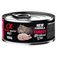 Alpha Spirit Complete wet cat food - Пуйка - консерва за кастрирани котки с 93% месо и 4% плодове - 100 гр 40250709