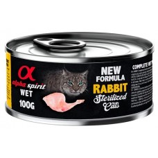 Alpha Spirit Complete wet cat food - Заек - консерва за кастрирани котки с 93% месо и 4% плодове - 100 гр 40255909