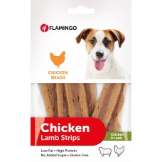 Flamingo Snacks Hapki Strips Lamb - лакомство за куче, филе с агне - 85 гр, Белгия - 501468 Flamingo Snacks Hapki Strips Lamb - лакомство за куче, филе с агне - 85 гр, Белгия - 501468