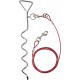 Flamingo Ground spike with cable Pilka Silver - комплект за двор - метално въже 3 метра и метално колче 46 см, Белгия - 506960 Flamingo Ground spike with cable Pilka Silver - комплект за двор - метално въже 3 метра и метално колче 46 см, Белгия - 506960