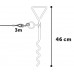 Flamingo Ground spike with cable Pilka Silver - комплект за двор - метално въже 3 метра и метално колче 46 см, Белгия - 506960 Flamingo Ground spike with cable Pilka Silver - комплект за двор - метално въже 3 метра и метално колче 46 см, Белгия - 506960