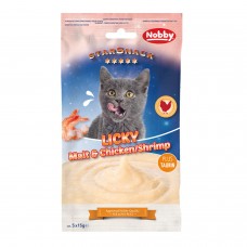 Лакомство за котки Licky Cat Malt & Chicken/Shrimp - 5 х 15 гр - NOBBY Германия - 50921 Лакомство за котки Licky Cat Malt & Chicken/Shrimp - 5 х 15 гр - NOBBY Германия - 50921