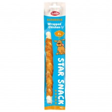 StarSnack Barbecue Wrapped Chicken XL - лакомства за кучета, 42,5% пилешко и 51,8% говежда кожа, 70 гр х 25 см - NOBBY Германия 50977 StarSnack Barbecue Wrapped Chicken XL - лакомства за кучета, 42,5% пилешко и 51,8% говежда кожа, 70 гр х 25 см - NOBBY Германия 50977