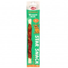StarSnack Barbecue Wrapped Duck XL - лакомства за кучета, 39,7% патешкo и 54,3% говежда кожа, 70 гр х 25 см - NOBBY Германия 50978 StarSnack Barbecue Wrapped Duck XL - лакомства за кучета, 39,7% патешкo и 54,3% говежда кожа, 70 гр х 25 см - NOBBY Германия 50978