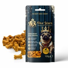 FIVE STARS DOG PREMIUM Treats - меки лакомства за кучета - Пиле, 100 гр - 5ST140