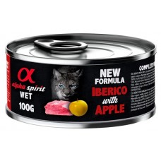 Alpha Spirit Complete wet cat food - Свинско с Ябълки консерва за котки с 93% месо и 4% плодове - 100 гр 6004009