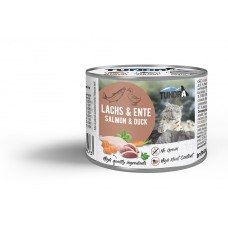 TUNDRA GRAIN FREE - консерва за котки със сьомга и патешко, БЕЗ ЗЪРНО, 200 гр, Германия - 700VE