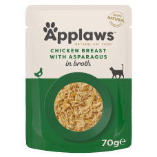 Applaws Chicken with Asparagus in Broth - пауч Пиле с аспержи в бульон 70 гр 8002