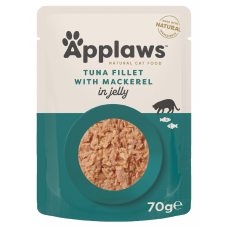 Applaws Tuna Wholemeat with Mackerel in Jelly - пауч риба тон и скумрия в желе 70 гр 8275CE-A Applaws Tuna Wholemeat with Mackerel in Jelly - пауч риба тон и скумрия в желе 70 гр 8275CE-A