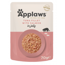 Applaws Tuna Wholemeat with Salmon in Jelly - пауч риба тон и сьомга в желе 70 гр 8278CE-A Applaws Tuna Wholemeat with Salmon in Jelly - пауч риба тон и сьомга в желе 70 гр 8278CE-A