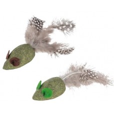 Kerbl Cat Toy Mouse – играчка мишка за котки с котешка трева и пера 2 бр, Германия - 84783