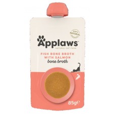 Applaws Fish Bone Broth - Пауч с капачка за котки, гъст костен бульон със сьомга, 85 гр 8811