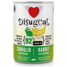 Консерва куче DISUGUAL FRUIT МОНОПРОТЕИН, за пораснали кучета от всички породи - 92% заешко месо и 4% банан, ПАСТЕТ - 400 гр - Италия, 95351 Консерва куче DISUGUAL FRUIT МОНОПРОТЕИН, за пораснали кучета от всички породи - 92% заешко месо и 4% банан, ПАСТЕТ - 400 гр - Италия, 95351