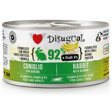 Консерва куче DISUGUAL FRUIT МОНОПРОТЕИН, за пораснали кучета от всички породи - 92% заешко месо и 4% банан, ПАСТЕТ - 150 гр - Италия, 95357 Консерва куче DISUGUAL FRUIT МОНОПРОТЕИН, за пораснали кучета от всички породи - 92% заешко месо и 4% банан, ПАСТЕТ - 150 гр - Италия, 95357