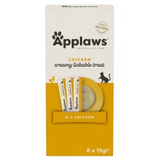 Applaws Chicken Creamy Lickable Treat Sachets - натурално кремообразно лакомство с пилешко месо за пораснали котки, 8х15 гр - 9682 Applaws Chicken Creamy Lickable Treat Sachets - натурално кремообразно лакомство с пилешко месо за пораснали котки, 8х15 гр - 9682