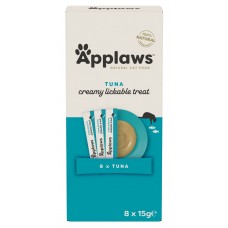Applaws Tuna Creamy Lickable Treat Sachets - натурално кремообразно лакомство с риба тон за пораснали котки, 8х15 гр - 9683 Applaws Tuna Creamy Lickable Treat Sachets - натурално кремообразно лакомство с риба тон за пораснали котки, 8х15 гр - 9683