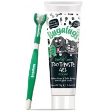 Bugalugs Dental Care Kit Toothpaste Gel with Triple Headed Toothbrush for Dogs & Cats Сет за зъби за кучета и котки - Англия - DTKTBX01 Bugalugs Dental Care Kit Toothpaste Gel with Triple Headed Toothbrush for Dogs & Cats Сет за зъби за кучета и котки - Англия - DTKTBX01