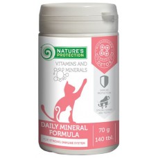 Nature's Protection Daily Mineral Formula - ежедневни минерали за котки, 140 таблетки, Литва - 70 гр