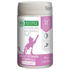 Nature's Protection Daily Vitamin Formula - ежедневни витамини за котки, 120 таблетки, Литва - 60 гр