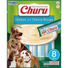 Inaba Dog Churu - Chicken with Cheese - Лакомство за кучета, джобчета с мек пълнеж с пиле и сирене, 8 пакета х 20 грама, Япония EUD604 Inaba Dog Churu - Chicken with Cheese - Лакомство за кучета, джобчета с мек пълнеж с пиле и сирене, 8 пакета х 20 грама, Япония EUD604