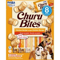Inaba Dog Churu Bites - Chicken - Лакомство за кучета, джобчета с мек пълнеж с пиле, 8 пакета х 12 грама, Япония EUD721 Inaba Dog Churu Bites - Chicken - Лакомство за кучета, джобчета с мек пълнеж с пиле, 8 пакета х 12 грама, Япония EUD721