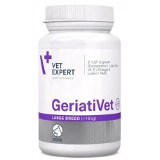 GeriatiVet Dog LargeBreed – хранителна добавка за възрастни кучета от едрите породи, намалява риска от свързаните с възрастта здравословни проблеми, 45 таблетки, Vet Expert - Полша