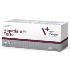 Hepatiale Forte – хранителна добавка за кучета и котки, за подпомагане чернодробната им функция, 40 таблетки, Vet Expert - Полша