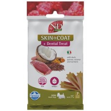 N&D Quinoa Skin & Coat Dental Care Treat With Duck, Coconut and Turmeric Mini – Дентални стикове за кучета от дребни породи с патешко, киноа, кокос и куркума - 60 гр, Италия - KND0006009 N&D Quinoa Skin & Coat Dental Care Treat With Duck, Coconut and Turmeric Mini – Дентални стикове за кучета от дребни породи с патешко, киноа, кокос и куркума - 60 гр, Италия - KND0006009