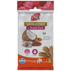 N&D Quinoa Skin Coat Dental Care Treat With Herring, Coconut and Turmeric Medium Maxi – Дентални стикове за кучета от средни и едри породи с херинга, киноа, кокос и куркума - 100 гр, Италия - KND0011005 N&D Quinoa Skin Coat Dental Care Treat With Herring, Coconut and Turmeric Medium Maxi – Дентални стикове за кучета от средни и едри породи с херинга, киноа, кокос и куркума - 100 гр, Италия - KND0011005