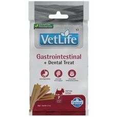 Vet Life Gastrointestinal Dental Treat Mini – Дентални стикове за кучета от мини породи - 60 гр, Италия - KVN0006001 Vet Life Gastrointestinal Dental Treat Mini – Дентални стикове за кучета от мини породи - 60 гр, Италия - KVN0006001