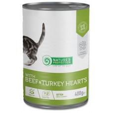 Nature's Protection CAT Kittens Beef & Turkey Hearts - консерва за бебета котета с говеждо и пуешки сърца, 400 гр Nature's Protection CAT Kittens Beef & Turkey Hearts - консерва за бебета котета с говеждо и пуешки сърца, 400 гр