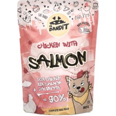 Mr. Bandit CHICKEN WITH SALMON - пауч за кучета с пилешко и сьомга, 180 гр - Полша