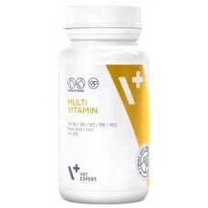 MULTIVITAMIN – хранителна добавка за кучета и котки, при всички видове бактериални и вирусни заболявания, за укрепване и стимулиране на имунитета, 30 таблетки, Vet Expert - Полша