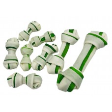 My Hobby Rawhide Knot Bone White Green - лакомство за куче - Вързан кокал телешка кожа Бял Зелен, 19 см. - 75-80 гр - 20 бр. в опаковка - Китай - MY4009D My Hobby Rawhide Knot Bone White Green - лакомство за куче - Вързан кокал телешка кожа Бял Зелен, 19 см. - 75-80 гр - 20 бр. в опаковка - Китай - MY4009D