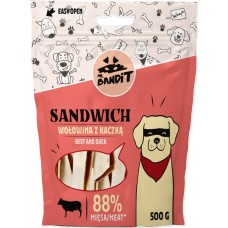 Mr. Bandit SANDWICH beef with duck - лакомство за куче, ленти сандвич с говеждо и патица, 500 гр - Полша