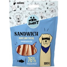 Mr. Bandit SANDWICH chicken with fish - лакомство за куче, ленти сандвич с пиле и риба, 500 гр - Полша