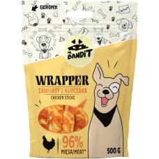Mr. Bandit WRAPPER chicken sticks - деликатесно лакомство за кучета, усукани пилешки пръчици, 500 гр - Полша